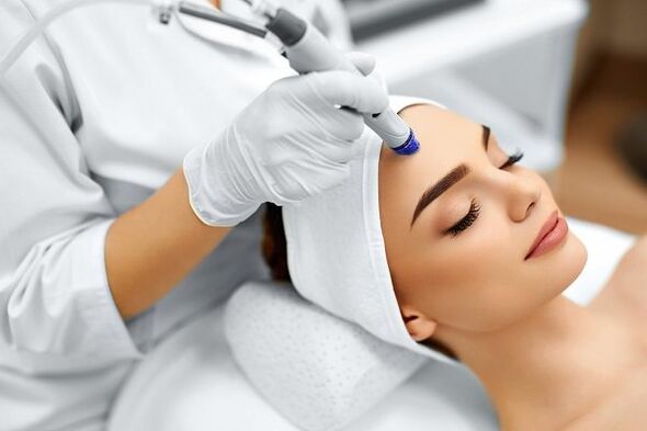 The girl is done with a rejuvenation procedure